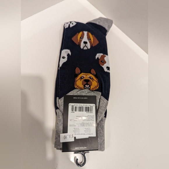 "DOG DAD" men's crew socks by hot socks - New SZ 6-12 shoe size - Picture 6 of 8
